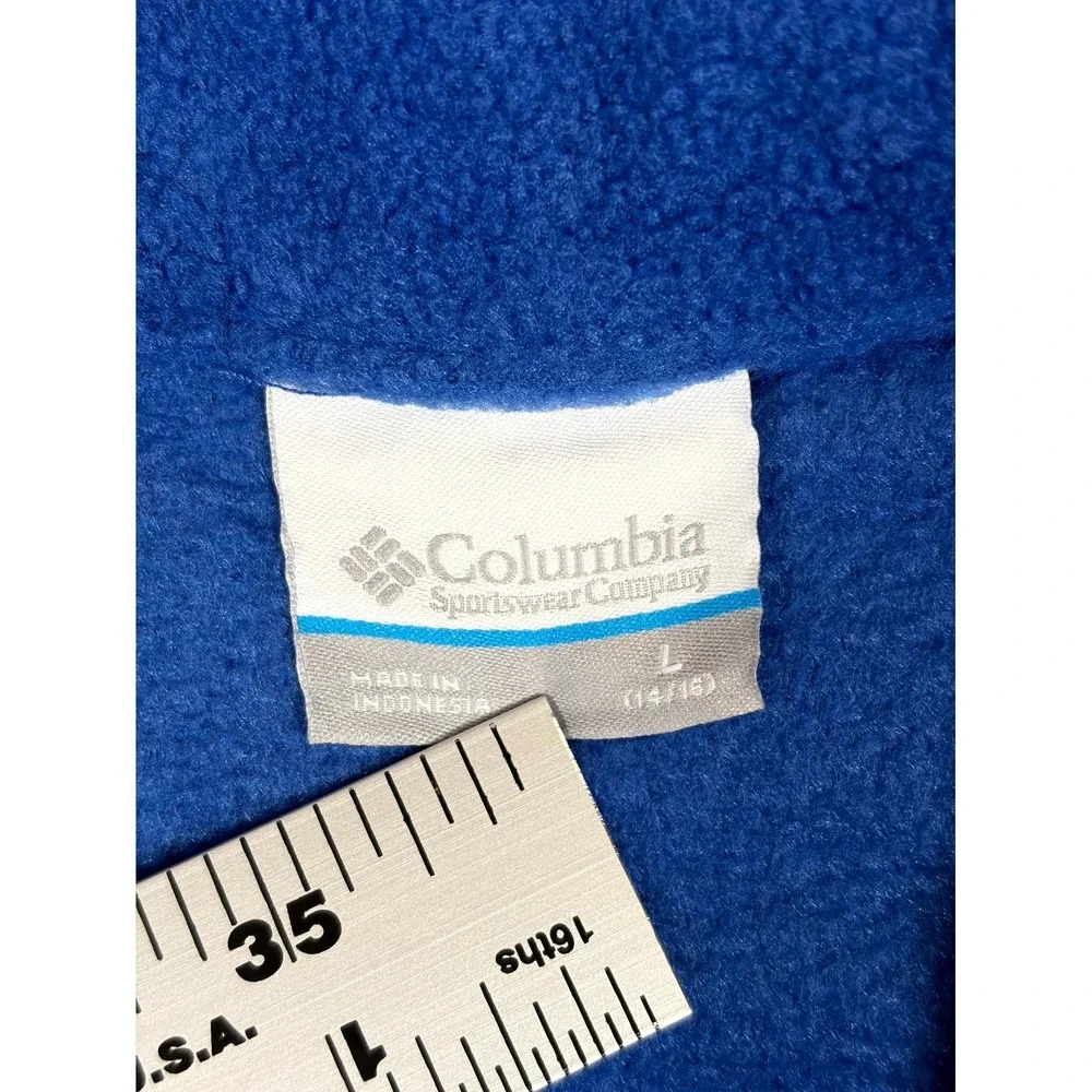 Columbia Granite Mountain II Fleece Jacket Boys L(14-16) Blue Trail Cozy Warm